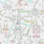 Pastel, mauve, rose, menthe, gris, tour Eiffel, Paris