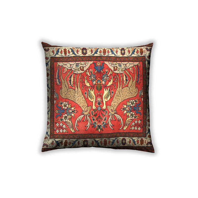 Floral Throw Pillow, Microsuede