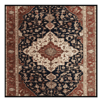 Machine Washable Persian Brown Area Rug
