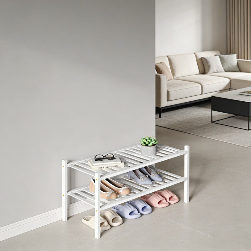 Range-chaussures en bambou, 13 po H x 27 po L x 11 po P