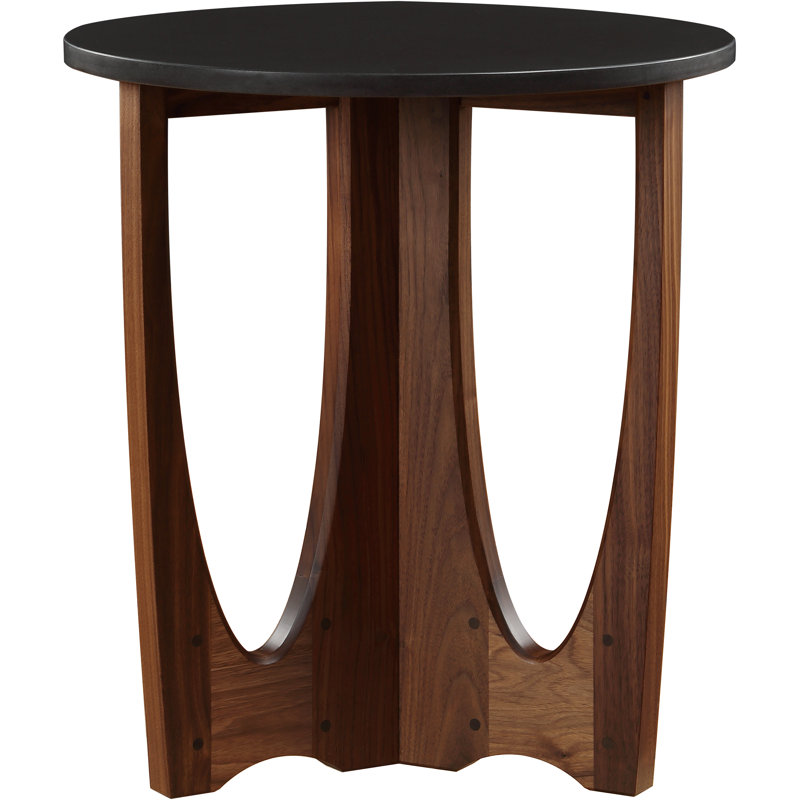 Walnut Grove Drink Table - Stone Top, 24" H x 22" W x 22" D