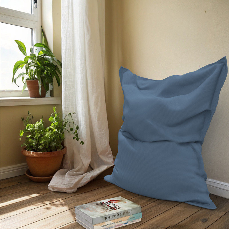 Outdoor Bean Bag Bed Lounger Cover (Bag Only), Sky Blue Polyester, 30.5cm H x 149.9cm W x 200.7cm D