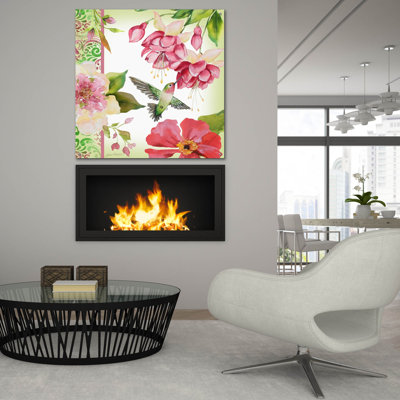 'Garden Party A'  by Jean Plout Acrylic Glass Wall Art, 36" x 36"