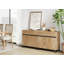 Buffet moderne 2 en 1 | Rangement pour cuisine et salle à manger de 63 po avec tablettes réglables | Crédence élégante pour le salon et la salle à manger-1359663514