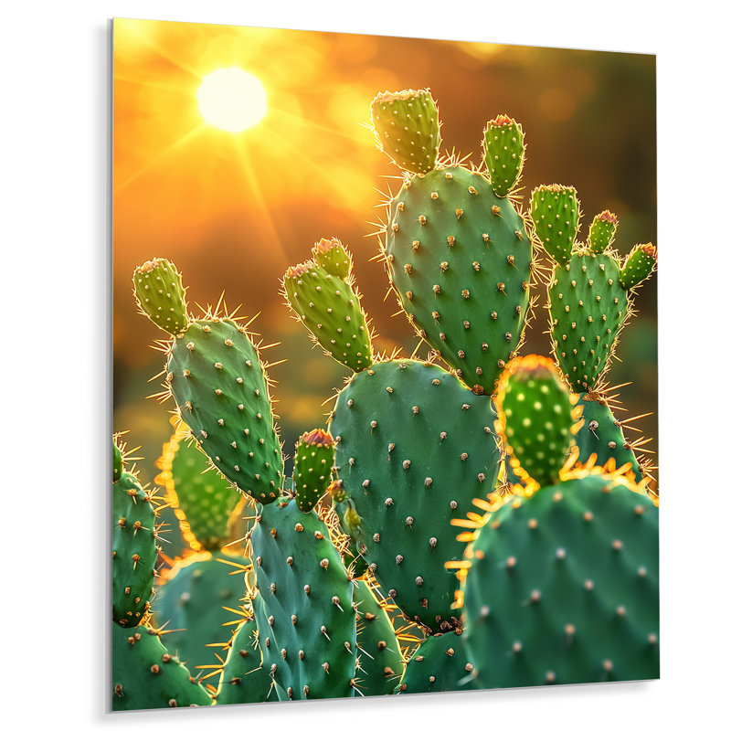 Mariusz - reproduction d'art traditionnelle en métal, art mural en métal Cactus, H 20 po x l 12 po