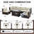 7-Piece Outdoor Furniture Set with Fire Pit Patio Wicker Conversation Set Cushions-711381539-711381538