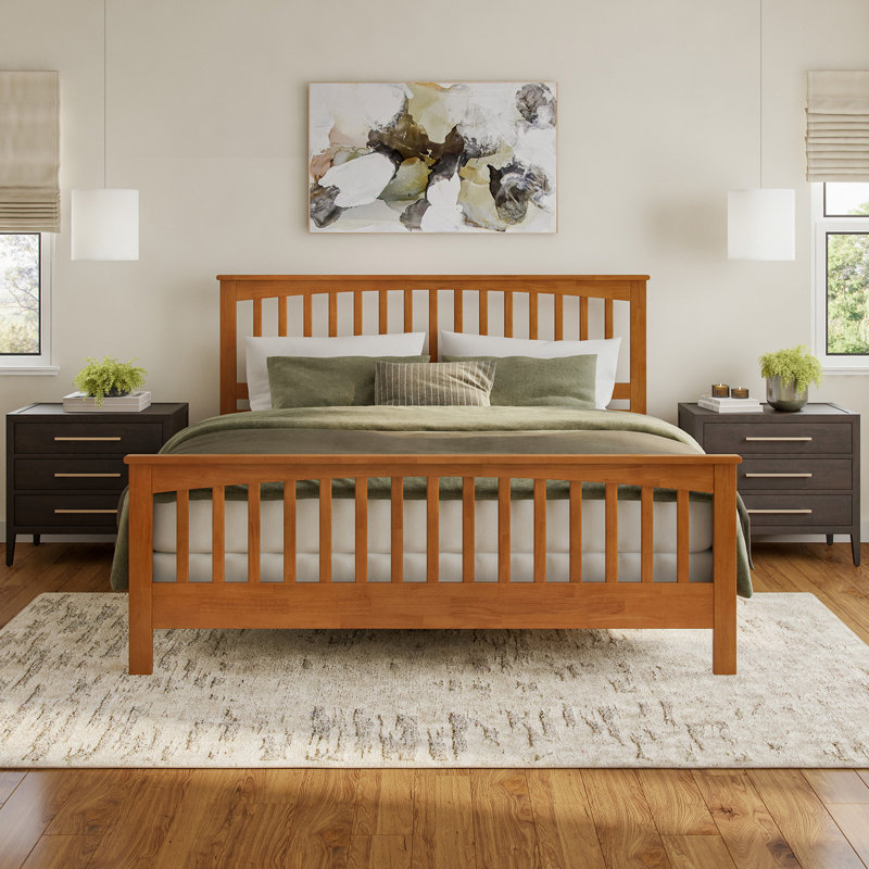 Brooklyn Foundation Bed with Matching Footboard, Light Toffee, King