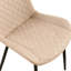 2 chaises de salle à manger en cuir d'unité centrale, chaises de conception moderne avec support de pieds en métal (de 2), pieds arrière élégants-796674682