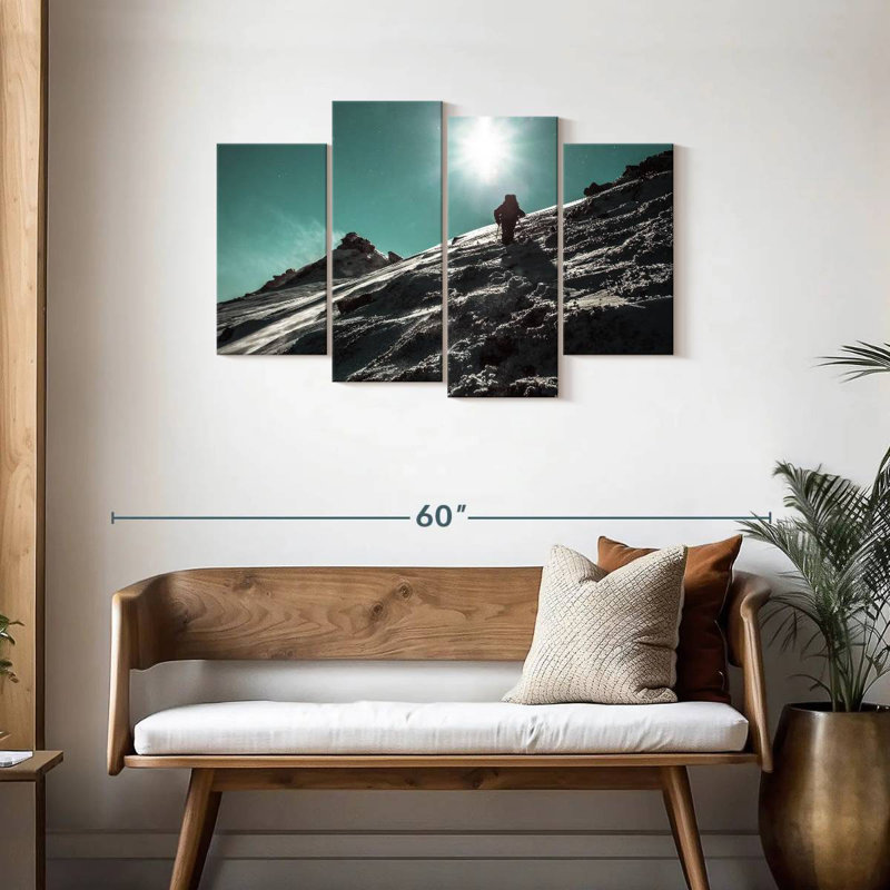 Winter Mountain Hiking, 27" H x 43" W