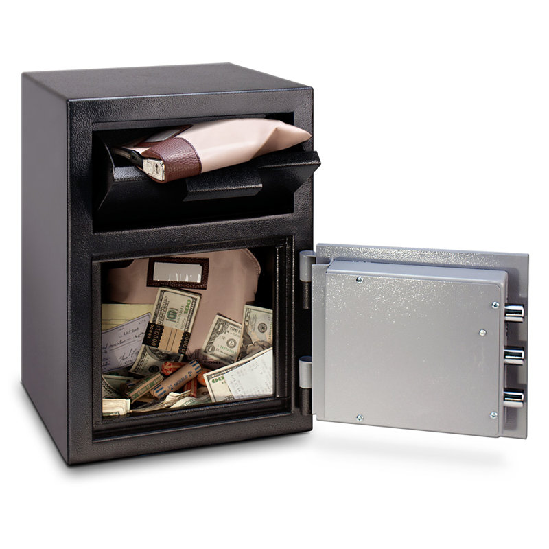 Mesa Black and Gray Electronic Lock Depository Safe