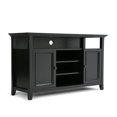 Amherst 54 Inch Solid Wood TV Media Stand In Black