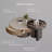 Microcrystalline stone round coffee table set