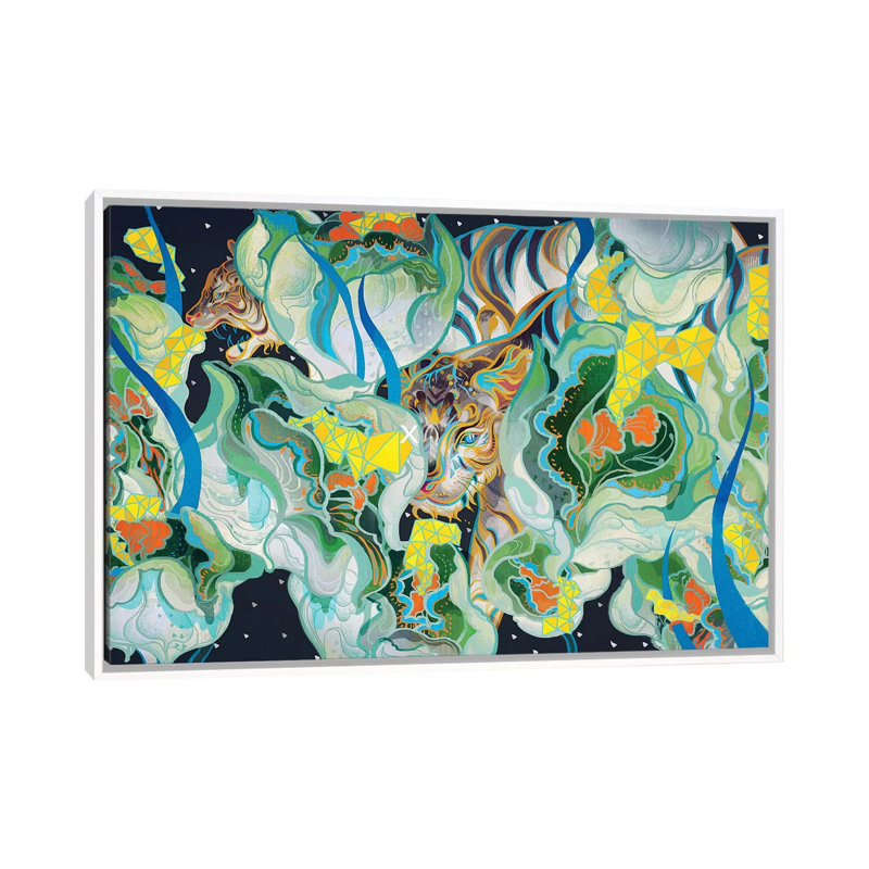 One Eye by Sija Hong - Painting on Canvas, White Framed, 66.04 cm H x 45.72 cm W