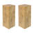 End Table With Realistic Wood-like Finish Design Detail, 32.99" Height, Natural Color Option, Indoor Outdoor Functionality, Mixable For Dynamic Decor Arrangements Wood-look In Shape, High, Scheme,-1908349909