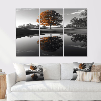 «Elegant Autumn Country Club Tree Escape», ensemble de reproductions d'art mural