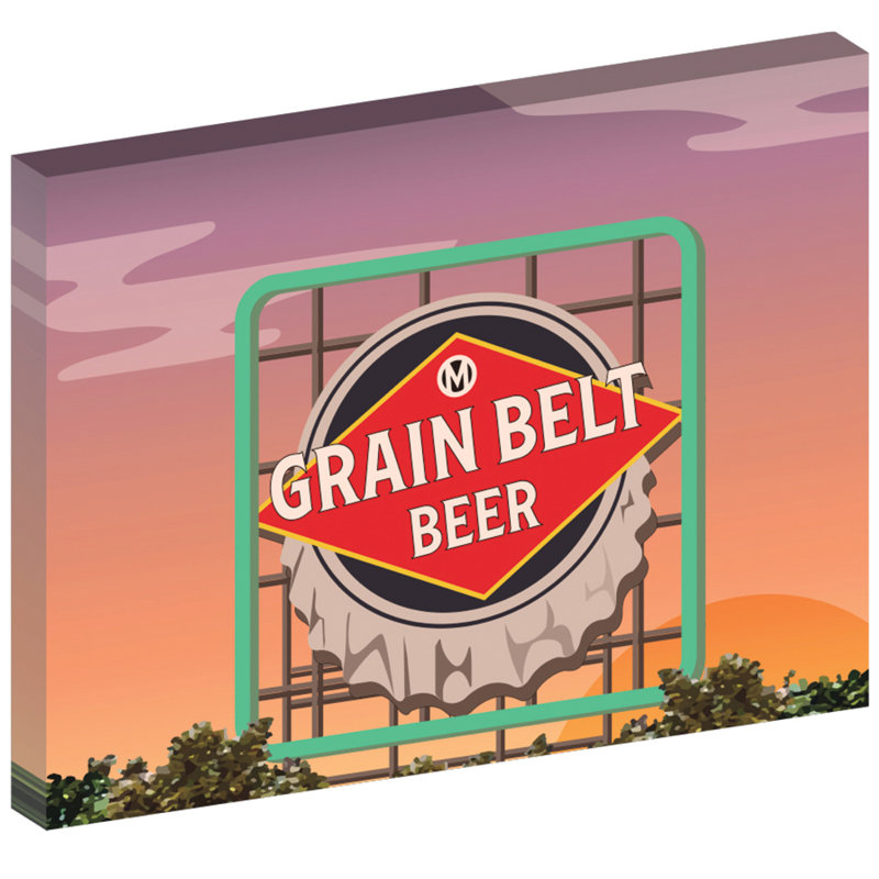 Impression sur toile tendue Grain Ceinture, Minneapolis, Minnesota, H 30 po x l 40 po x P 1,5 po