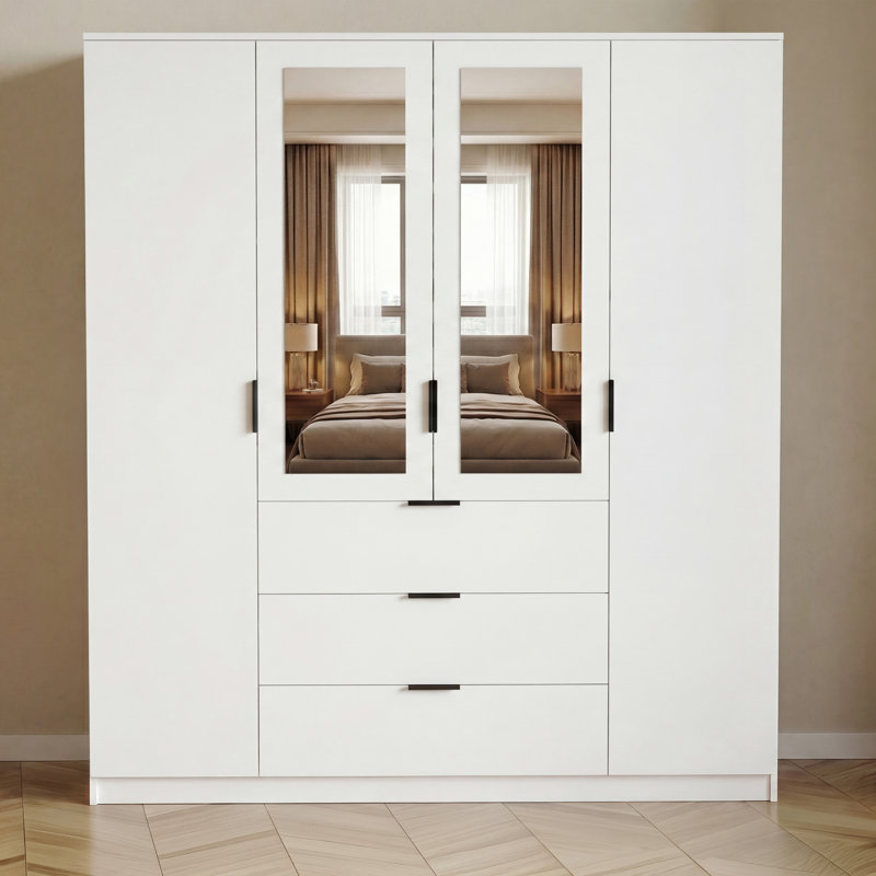Particleboard Wardrobe, White