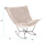 Rocker Angora Naturel Rouleau Puff-483718036