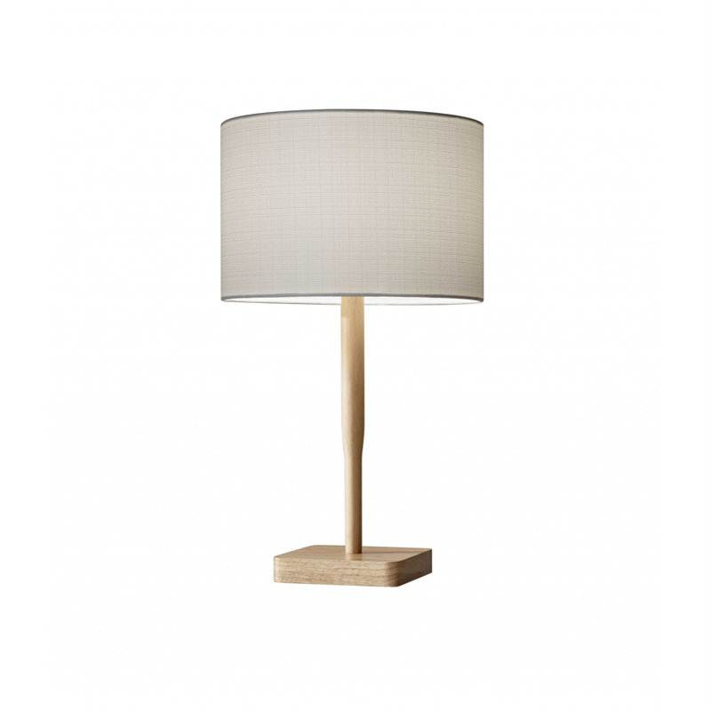 Lampe de table 21 po Phipps, Blanc, Naturel