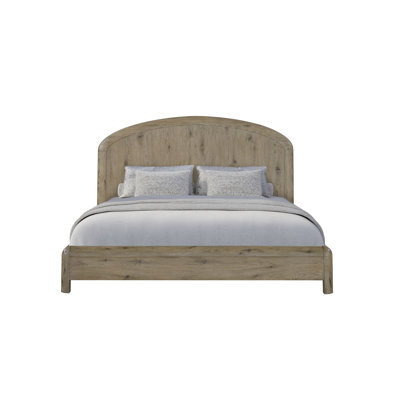 English Knotty Oak King Panel Bed