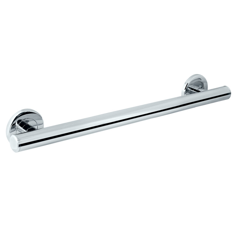 Latitude II Stainless Steel Wall Mount Grab Bar | ADA Compliant Safety Bar For Bathroom, 18", Chrome