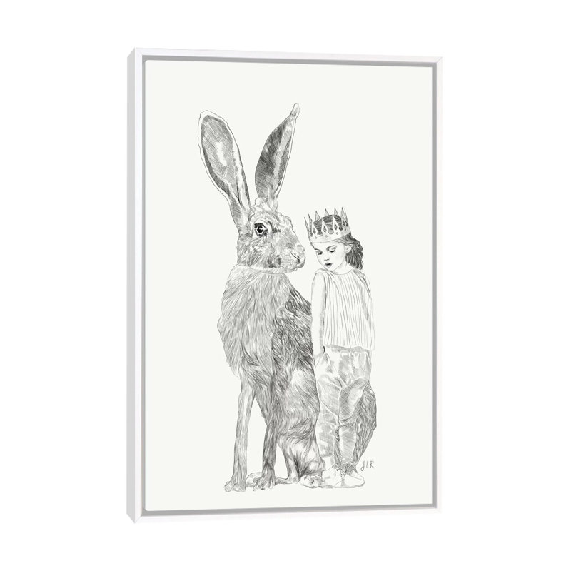 A Bigger World I by Jenny Rome - Print on Canvas, 101.6 cm H x 66.04 cm W, White Framed