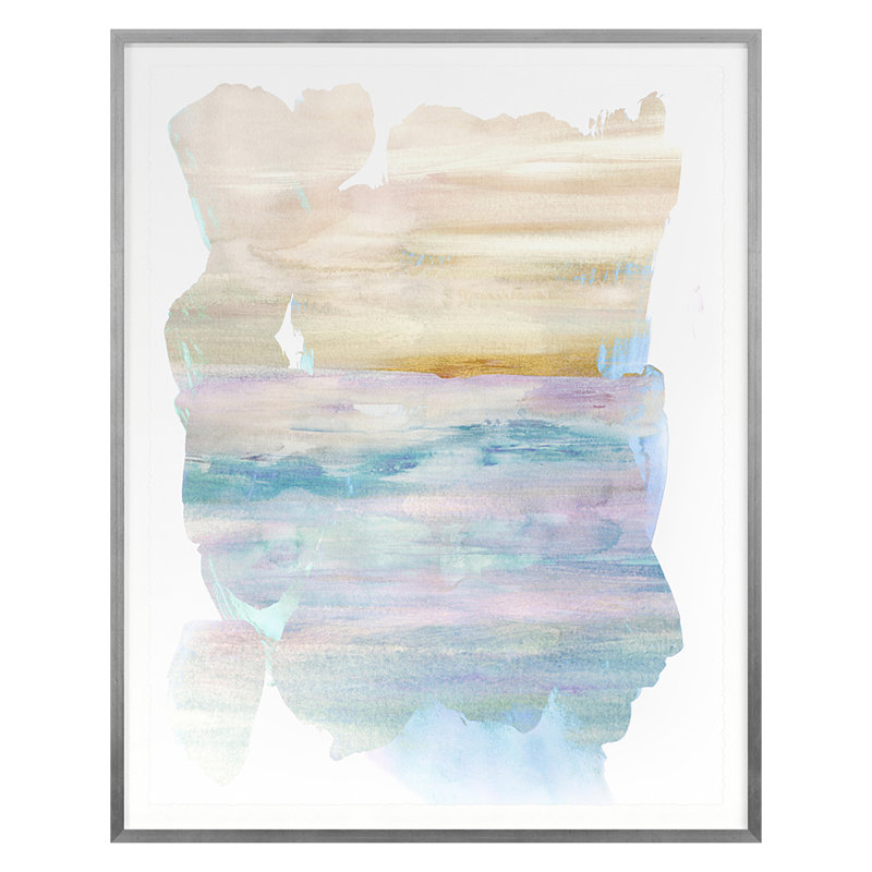 Ocean Rocks 1 Print by Hope Bainbridge, 45" H x 36" W, Silver