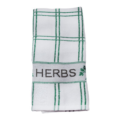 Cotton Stripe Embroidered Kitchen Towel Linen Set