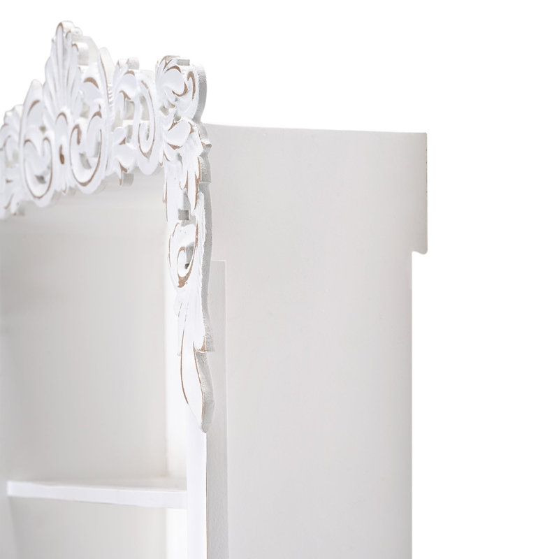 Étagère murale décorative en bois blanc Gilmanton