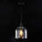 Lightrix 1-Light Single Hammered Clear Glass Bell Pendant-2064420940