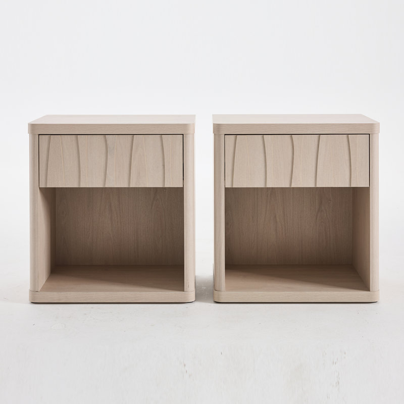 Mahlea 58cm W 1 Drawer Nightstand, Birch