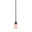 Suspension Ahern Mini, fini noir mat et laiton, 12,7 cm (L) x 24,8 cm (H), verre ambré dégradé-1926115218-1926115231
