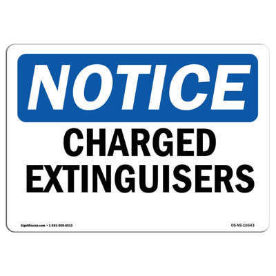 Charged Extinguishers Aluminum Sign 12 x 18
