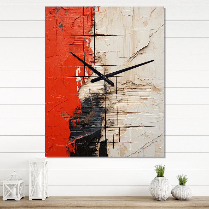 Horloge murale moderne surdimensionnée, H 28 po x l 12 po x P 1 po