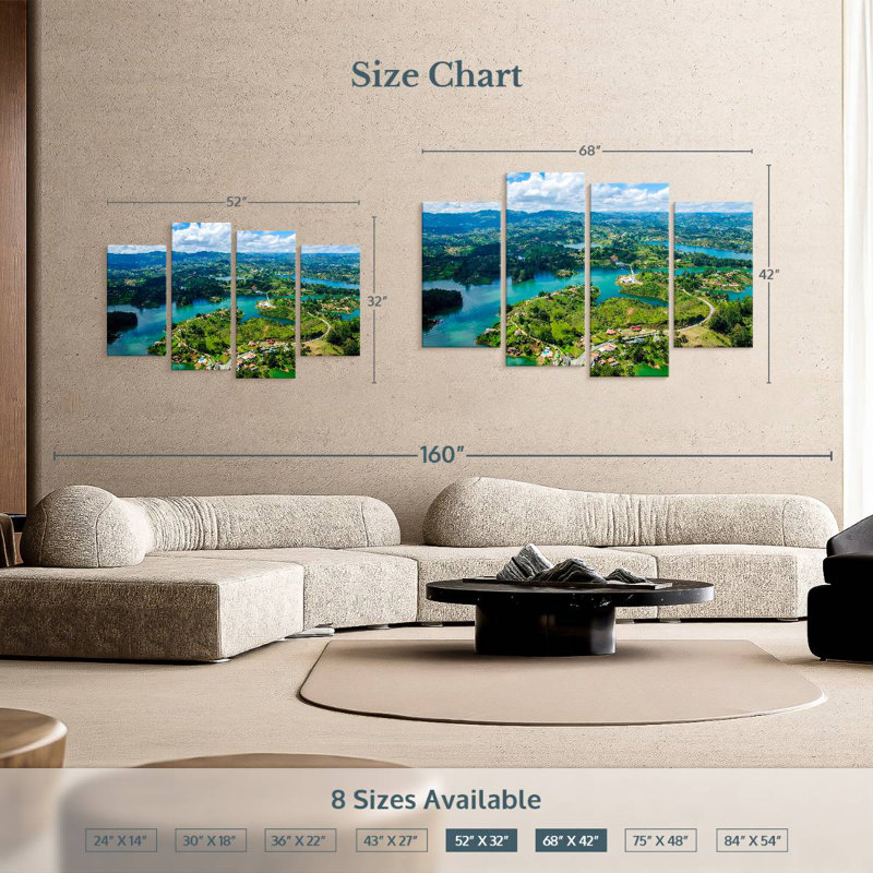 Marchelle Medellin Aerial View, 32" H x 52" W