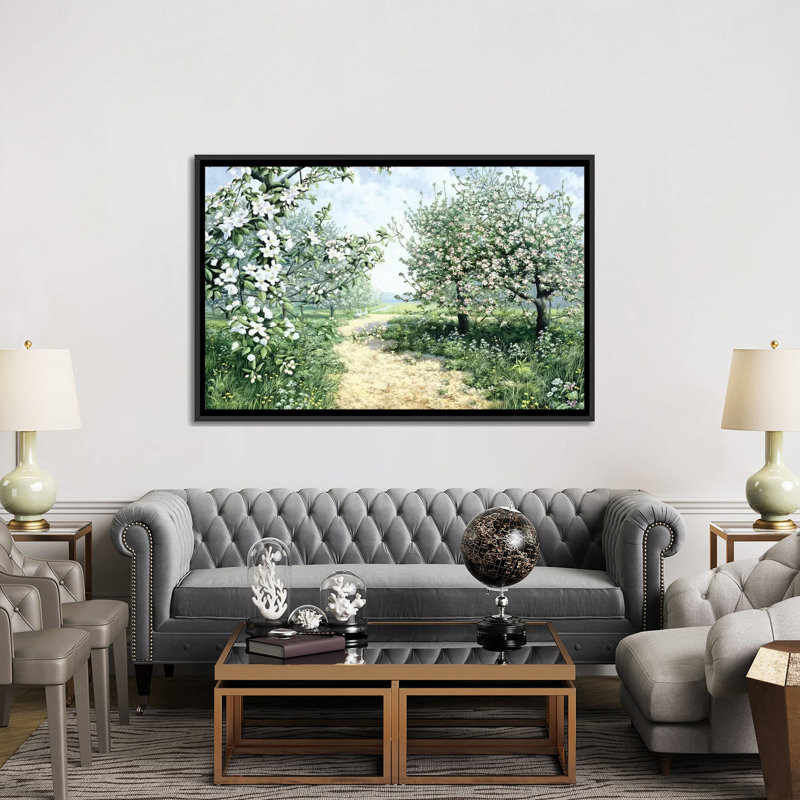 «Spring», reproduction sur toile, H 40 po x l 60 po x P 1,5 po, Toile avec cadre noir, Pas de tapis