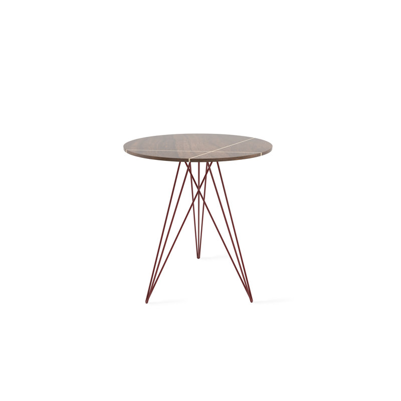 Table de bout Hudson, Noyer, Rouge sang