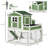 Deera 13 Square Feet Chicken Coop with Chicken Run and Roosting Bar for up to 4 Chickens
