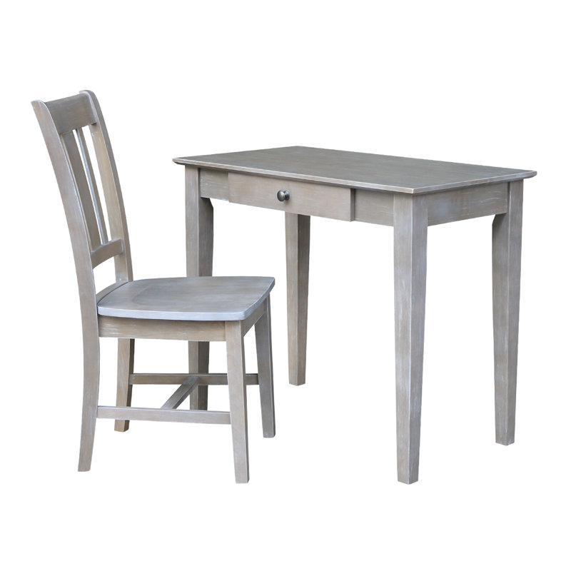 Ensemble de bureau et chaise en bois massif Bert, H 30 po x l 36 po x P 20 po