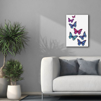«Vibrant Flying Butterflies» par Rachel Nieman, estampe numérique sur toile