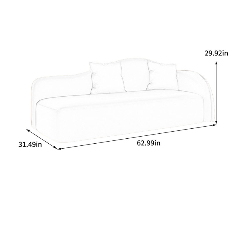 Fauteuil inclinable ergonomique en similicuir massif, Orange, Orienté à droite