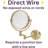 Ayeshah 8.5" Lighted Wall Mount Magnified Makeup Mirror, Direct Wire-1930252371
