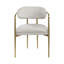 Fauteuil en chenille et or Zayn Beige (ensemble de 2)