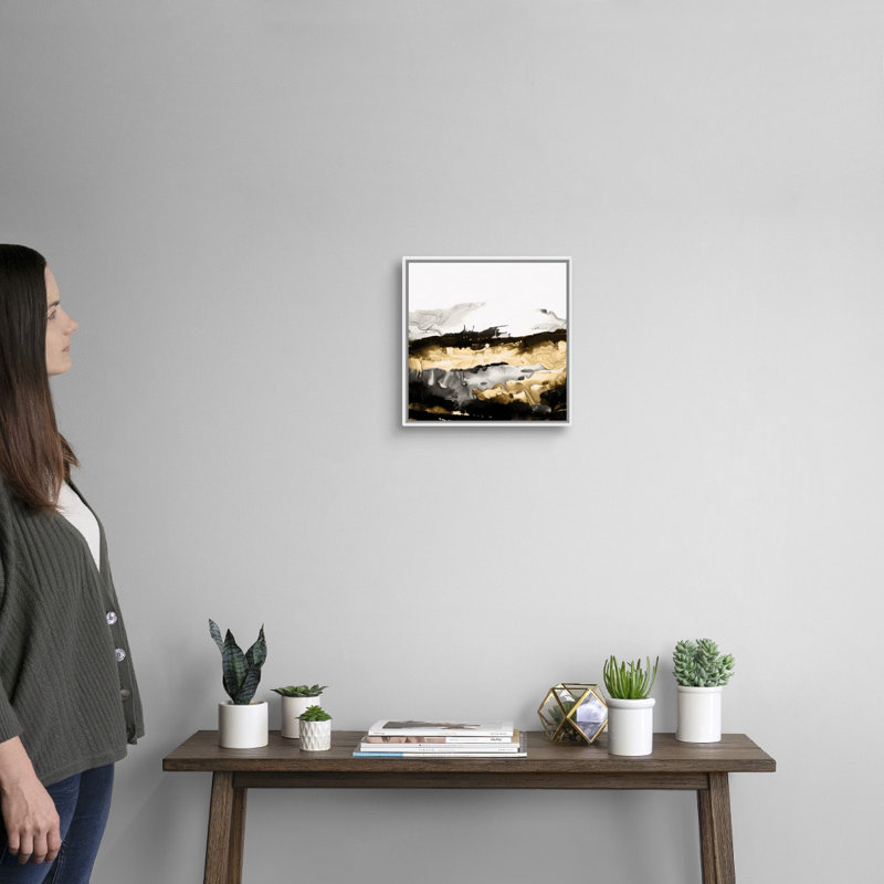 "La bruine I" par PI Studio - reproduction d'art sur toile, H 14 po x l 14 po x P 1,75 po, Cadre blanc