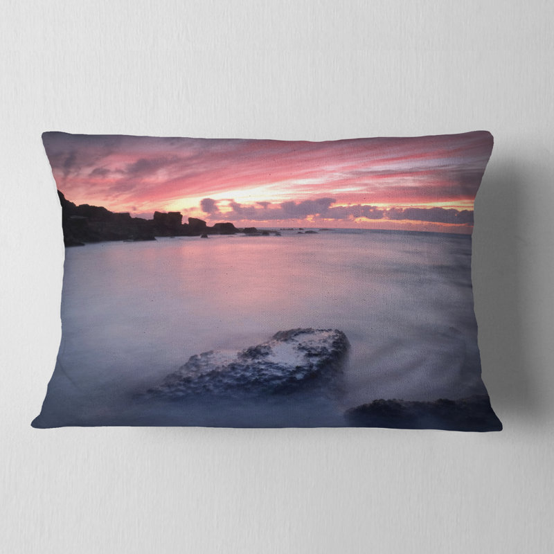 Coussin Rocks Dark Samarra Seashore, Rectangle, 12 po x 20 po