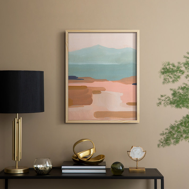«Desert Sunrise I», reproduction encadrée - bois massif, H 21 po x l 17 po