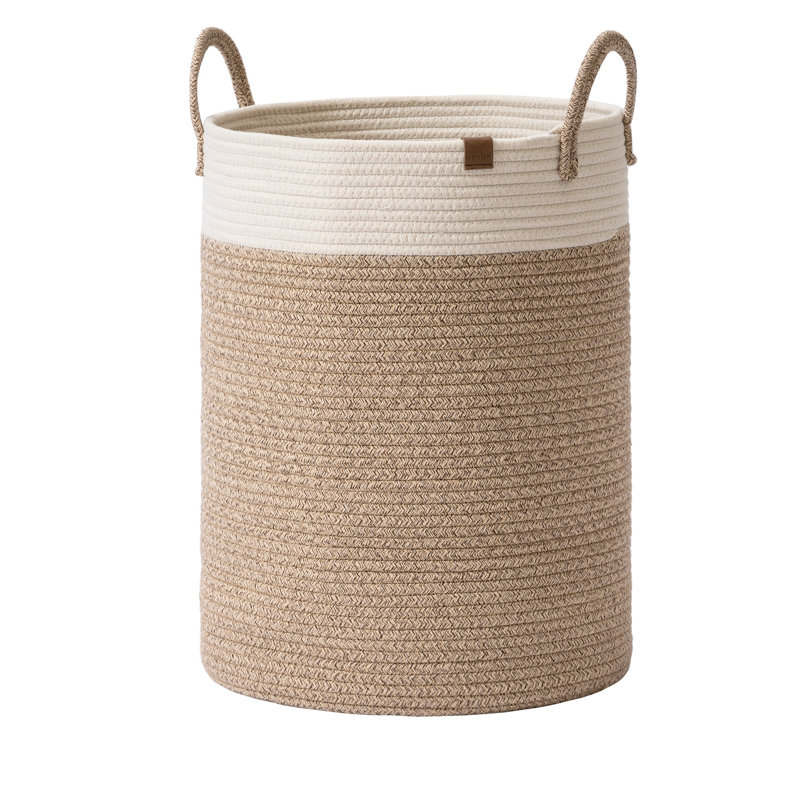 Paniers de rangement en corde tissée - grand organisateur en coton, panier pour couverture de bébé, panier à linge pour chambre d'enfant