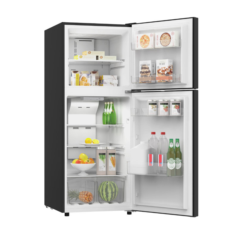 Frigidaire 10 Cu. Ft. Platinum Fridge Freezer Combo, Apartment Size Top Mount Fridge With Freezer, Frost Free, Black