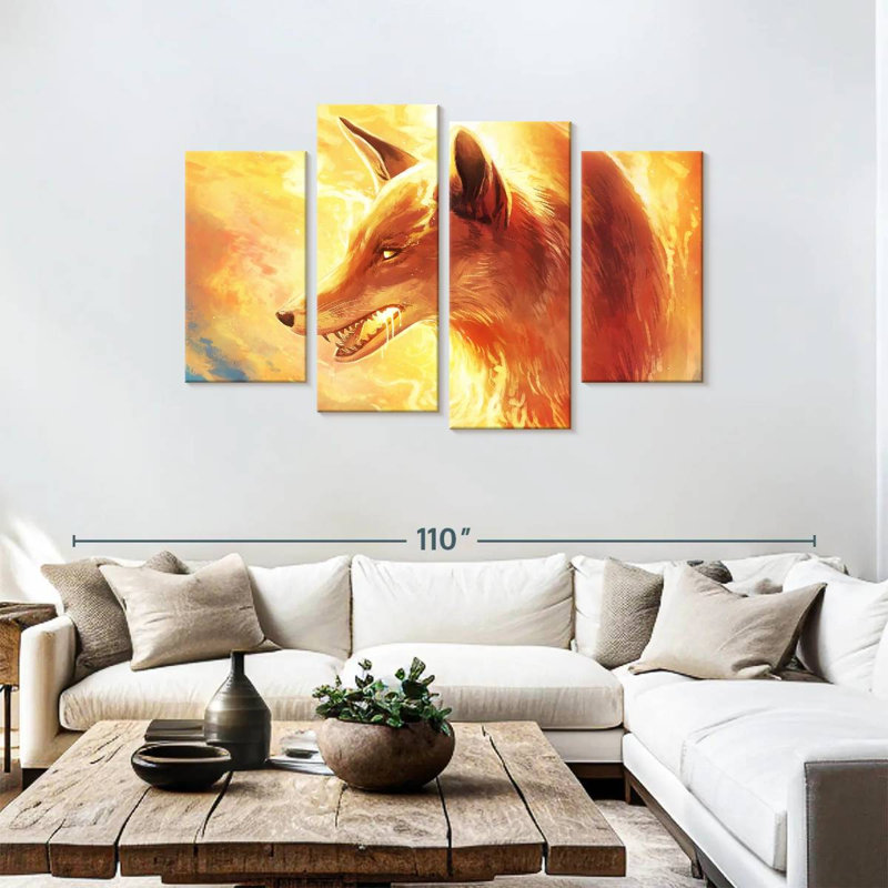 Brampt Fire Fox, 48" H x 75" W
