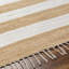 Tapis rayé en coton tissé à plat à la main Andreea - jaune / blanc-288049724